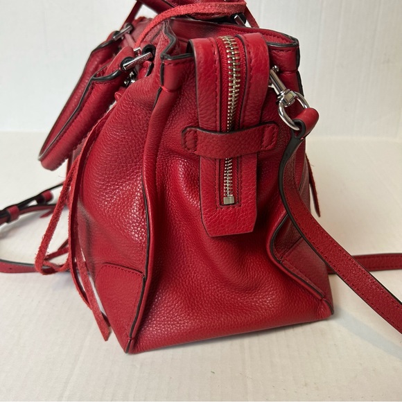 Rebecca Minkoff Regan Satchel Leather Tote In Scarlet Color - Picture 9 of 15